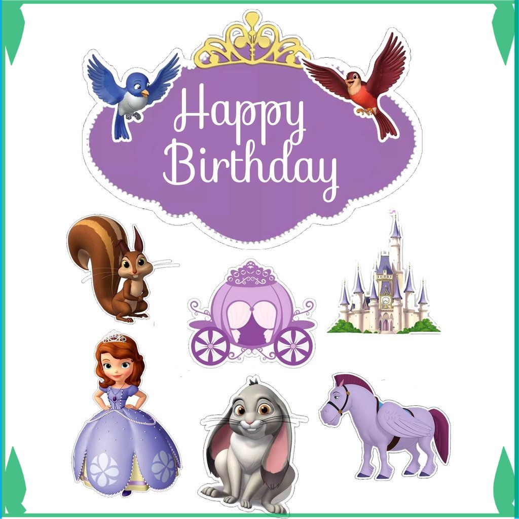 

TOPER KUE TOPPER CAKE ULANG TAHUN / HIASAN KUE SOFIA FADHILSOUVENIR