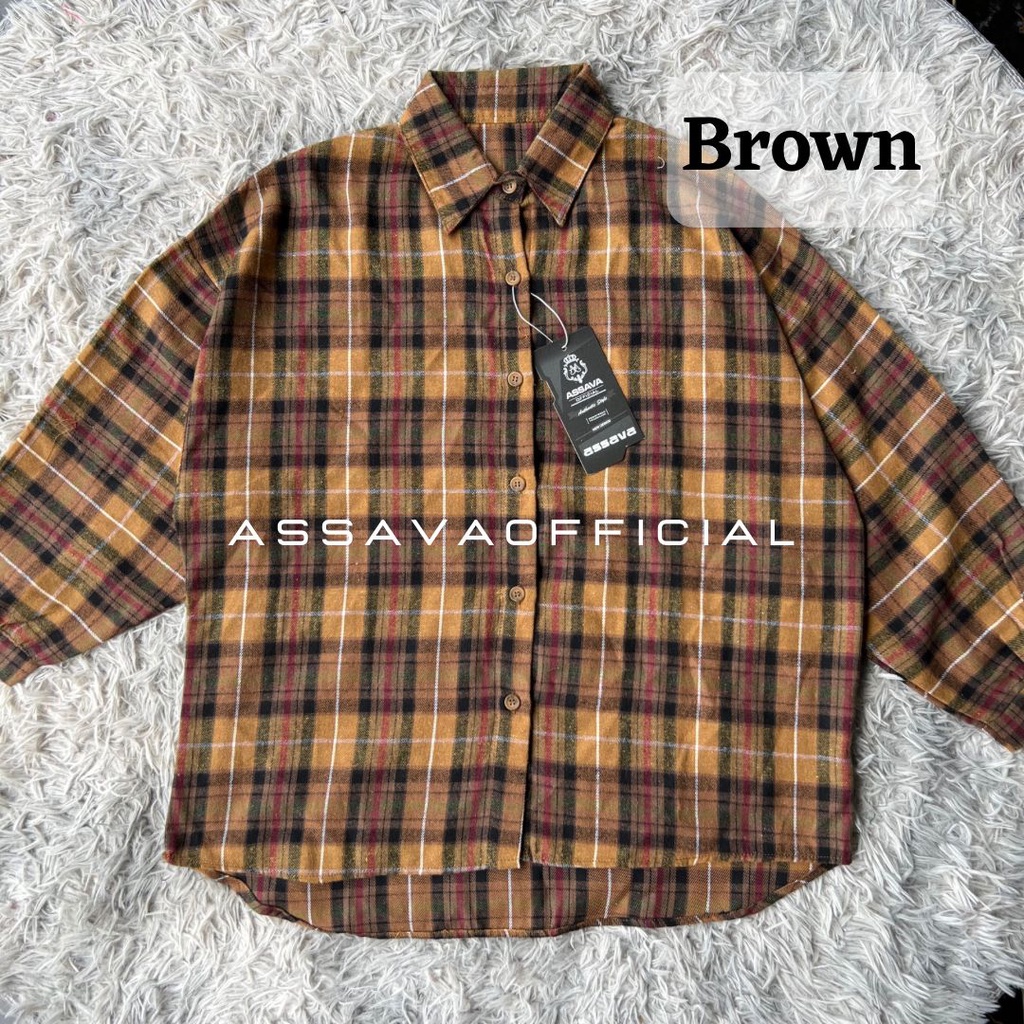 KEMEJA FLANEL WANITA PANJANG - KEMEJA KIMBERLY OVERSIZE FLANEL SHIRT - KEMEJA FLANEL OVERSIZE BEST SELLER