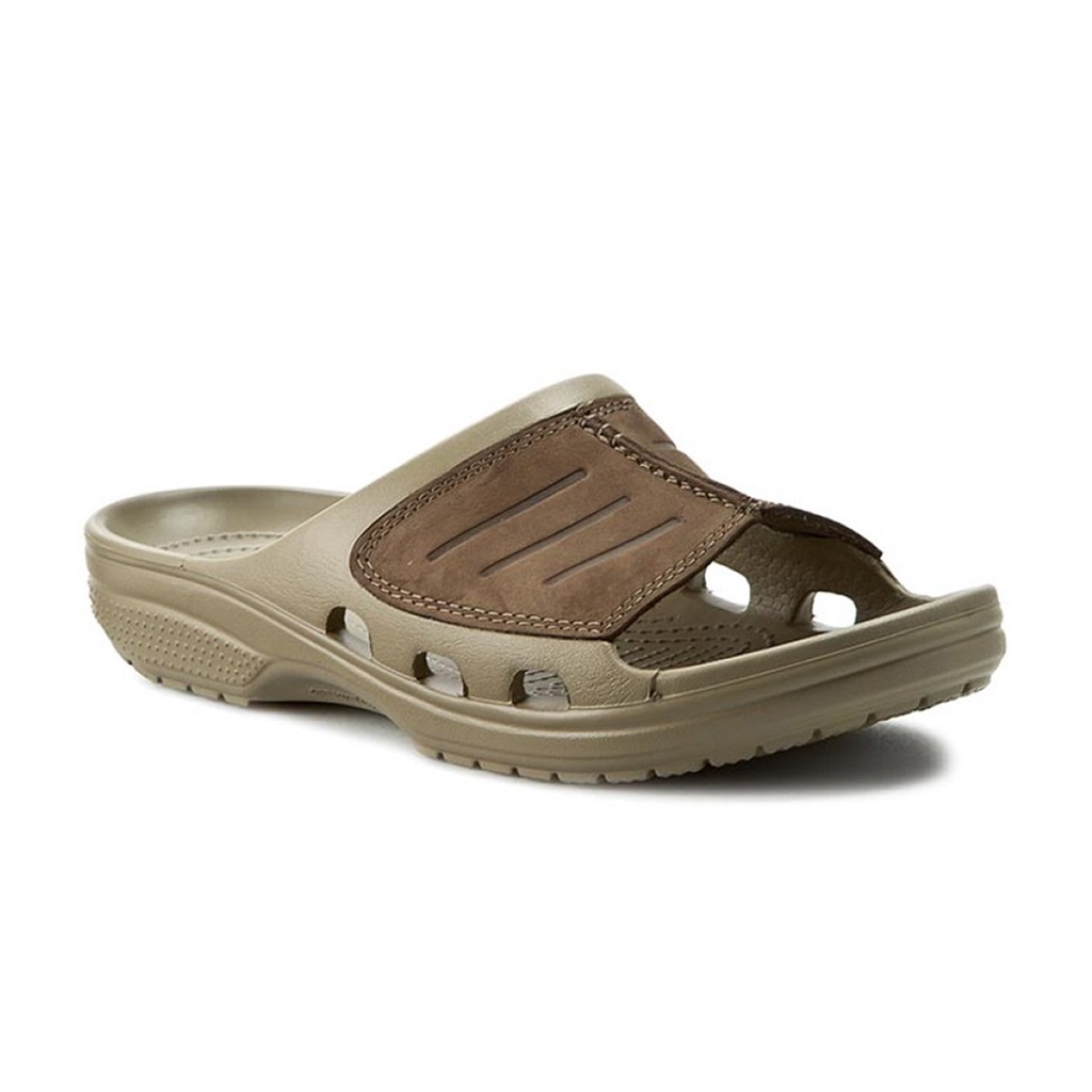 SEPATU SANDAL PRIA / SANDAL CROCS / CROCS YUKON SUEDE MAN - COKELAT PROMO