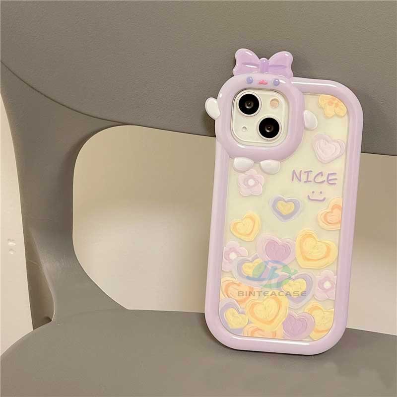 Casing IPhone 14 Pro Max 13 Pro Max 11 12 Xr XS 6 6S 7 8 Plus Motif Lukisan Bunga