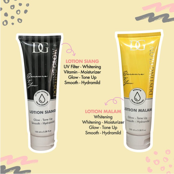 DOSTING lotion pagi - malam/ glow lotion dosting BPOM - DS LOTION PAGI