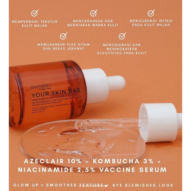 AVOSKIN Your Skin Bae Azeclair 10% + Kombucha 3% + Niacinamide 2,5% Vaccine Serum