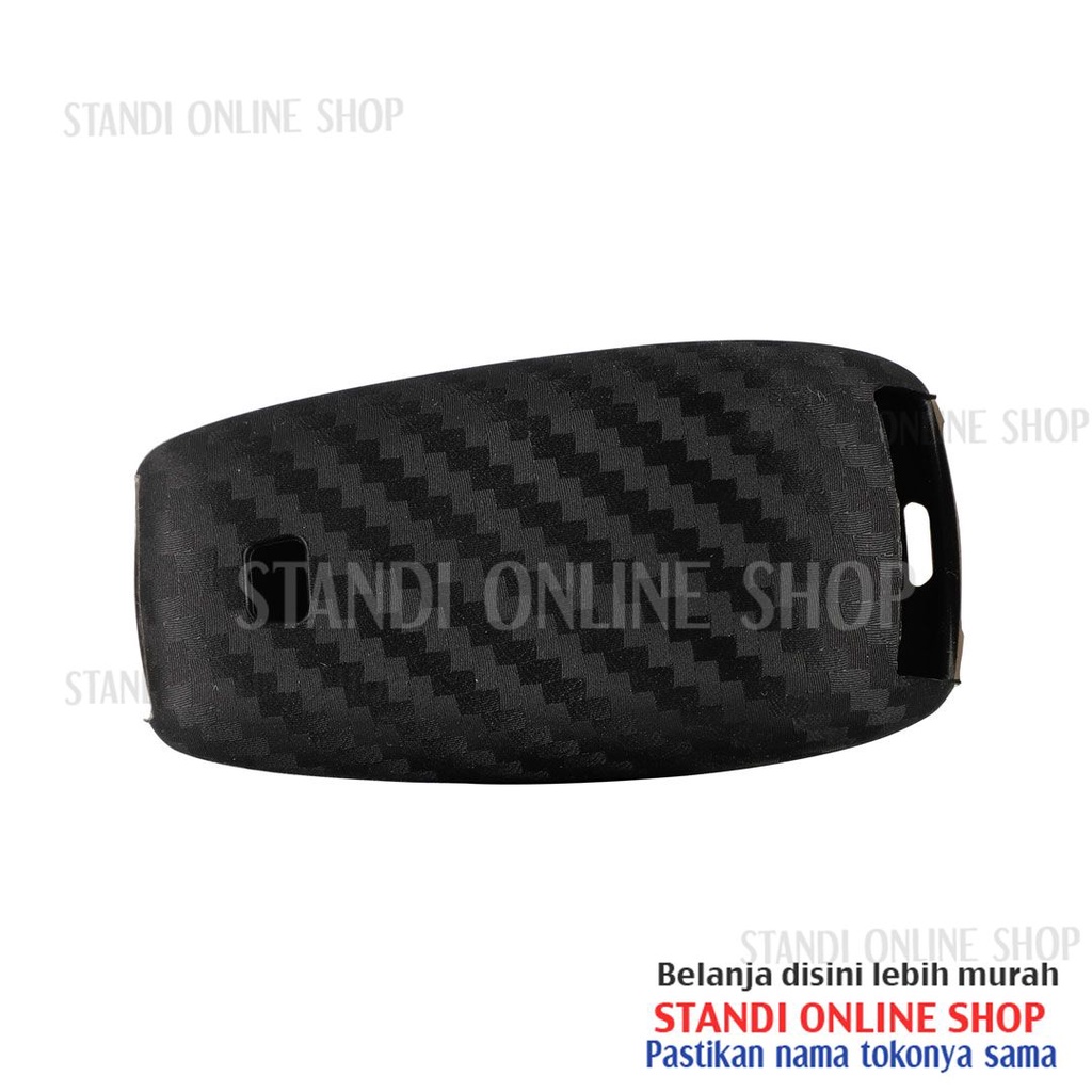 Sarung Kunci Silikon Remote Cover Carbon Smartkey Mercedes Benz New