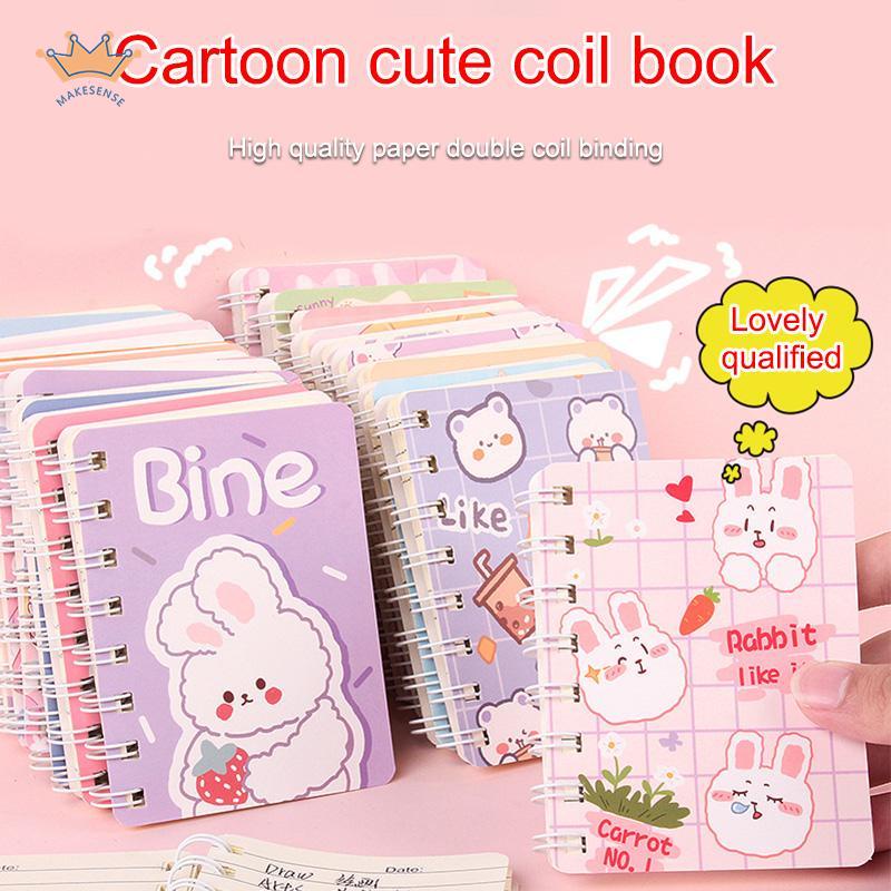 

A7 Buku kecil Kartun mini notebook ring motif buku tullis kecil lucu notebook ring motif Perlengkapan sekolah MK