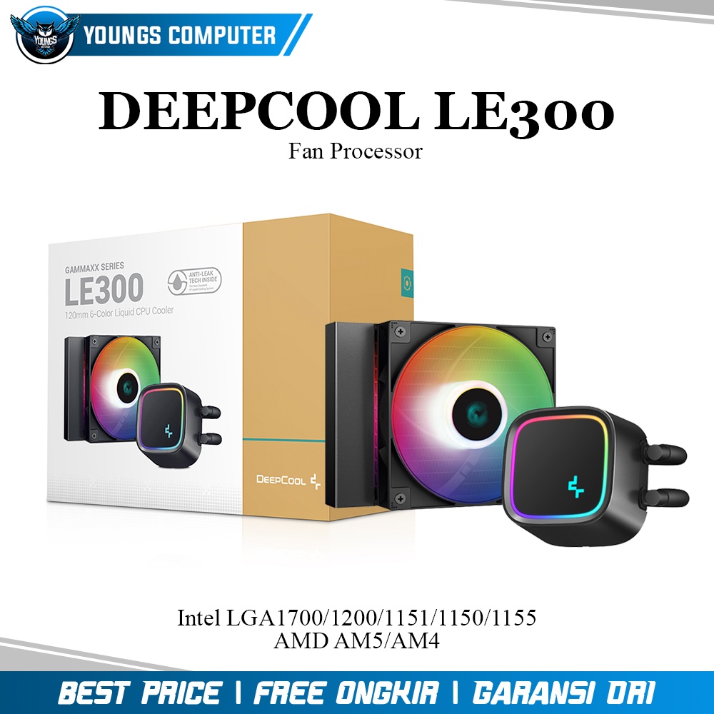 CPU COOLER DEEPCOOL LE300 Fixed RGB | 120mm AIO Liquid CPU Cooler