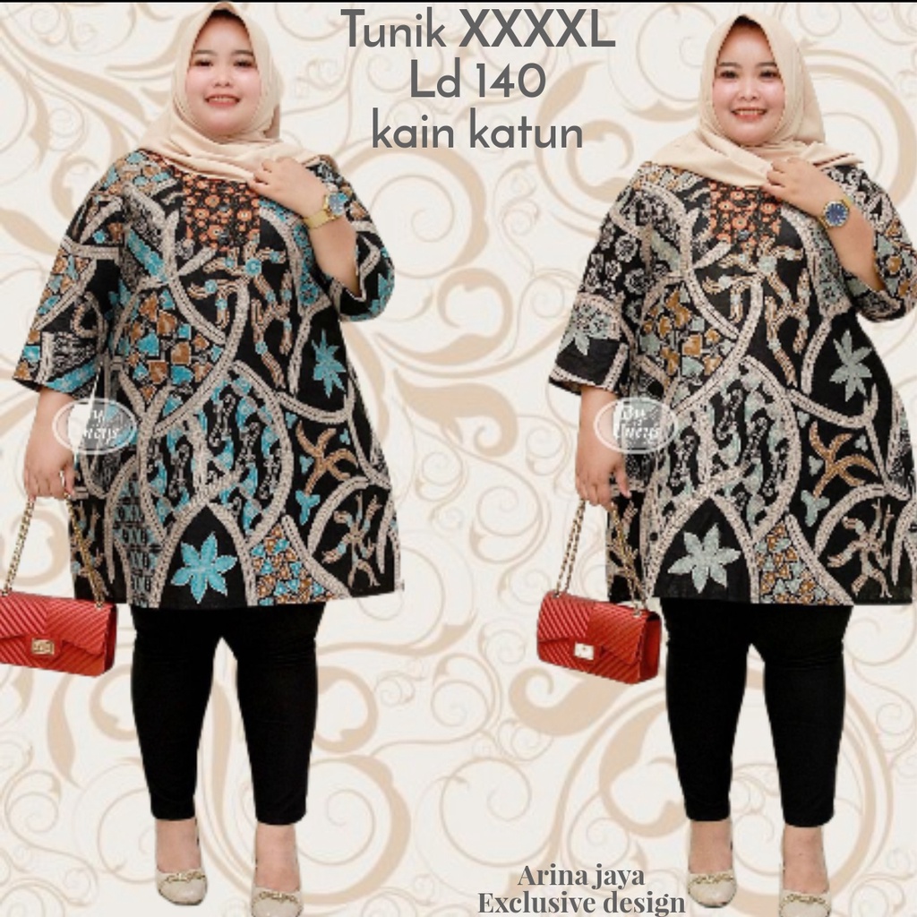 TUNIK JUMBO LD 140 TUNIK JUMBO KEKINIAN TUNIK BIG SIZE ATASAN BIG SIZE TUNIK JUMBO MURAH ATASAN TUNI