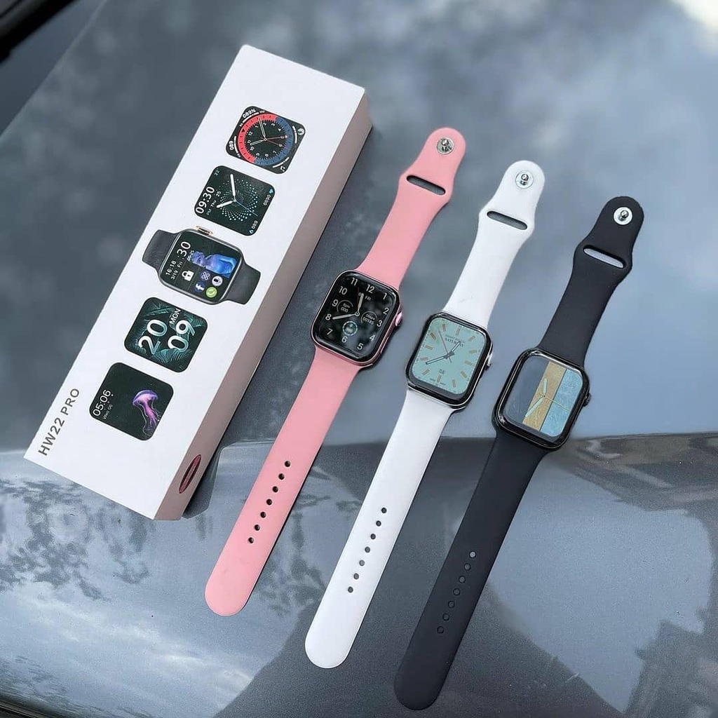 Garansi ❤️ IWO 13 HW22 Jam Tangan Pria dan Wanita Smartwatch 1.7 inch Original Full HD Screen Series 7 iWatch Custom wallpaper Bluetooth Call IP67 Waterproof Long Standby Watches Heart Rate Monitor Fitness GPS Tracker