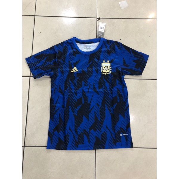 JERSEY ARGENTINA TRAINING PRE MATCH NEW 2022 WORLD CUP BAJU BOLA NEGARA PREMATCH GO GRADE ORIGINAL I