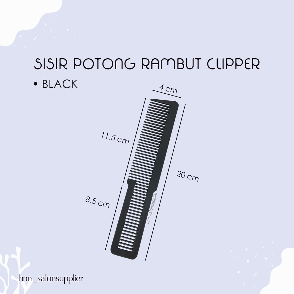 Sisir Barber Barbershop Potong Rambut Salon Hair Clipper Hitam Putih