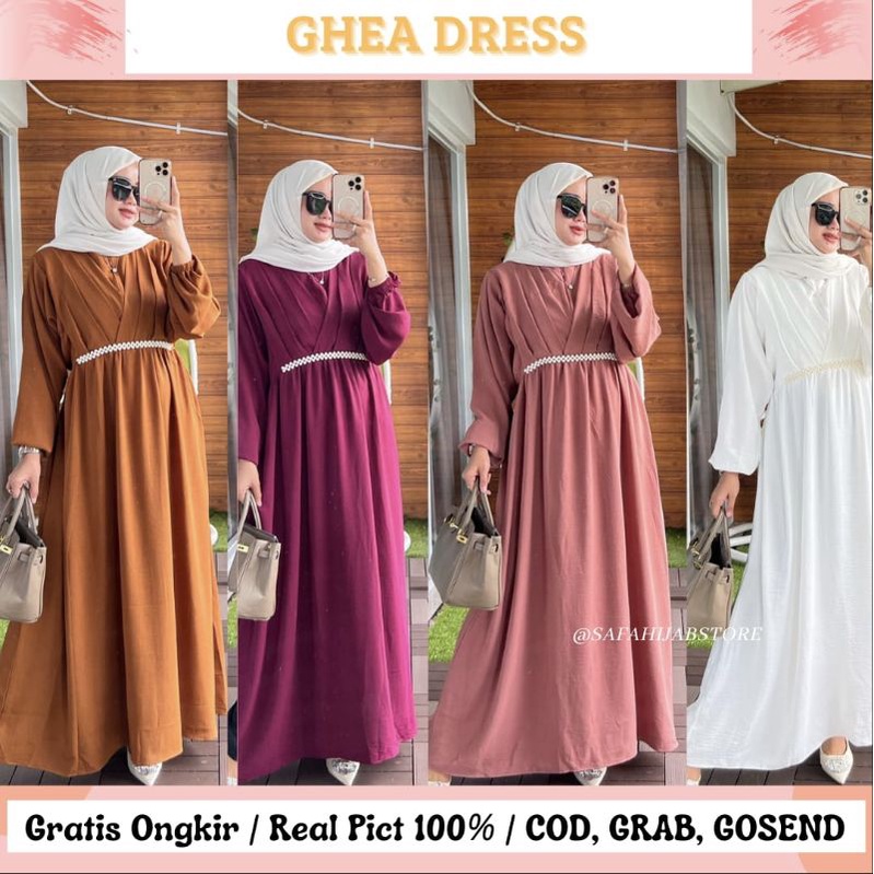 DRESS GHEAA / DRESS KONDANGAN / SERAGAMAN / DRESS PESTA / BUSUI FRIENDLY