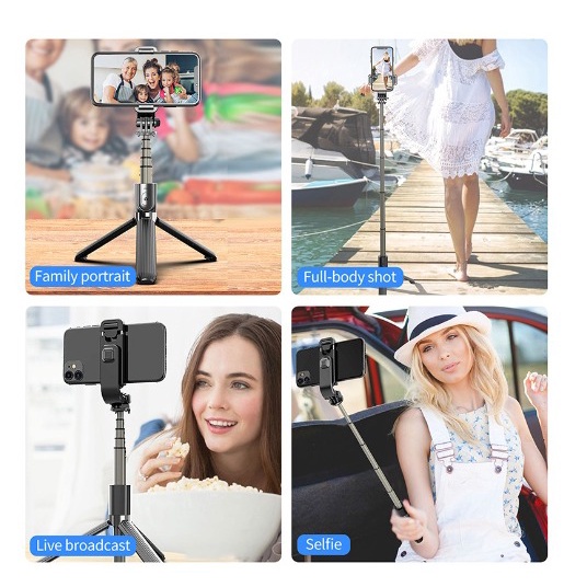 Tripod Tongsis Bluetooth Selfie TONGSIS R1S + LED - Sudah ada lampu LED