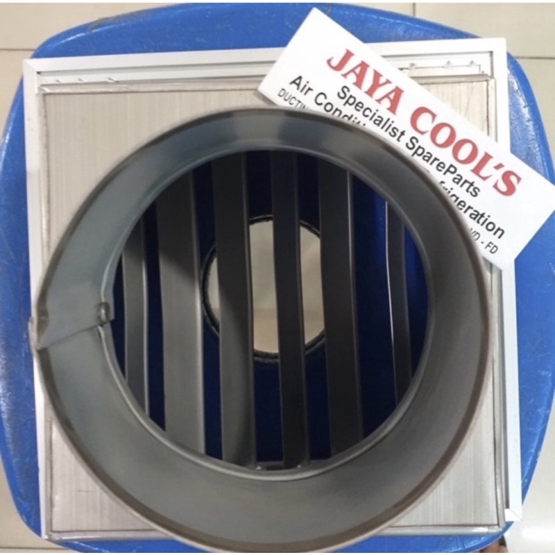 Grill ducting ac 15x15cm ukuran dalam + cerobong 5 inch