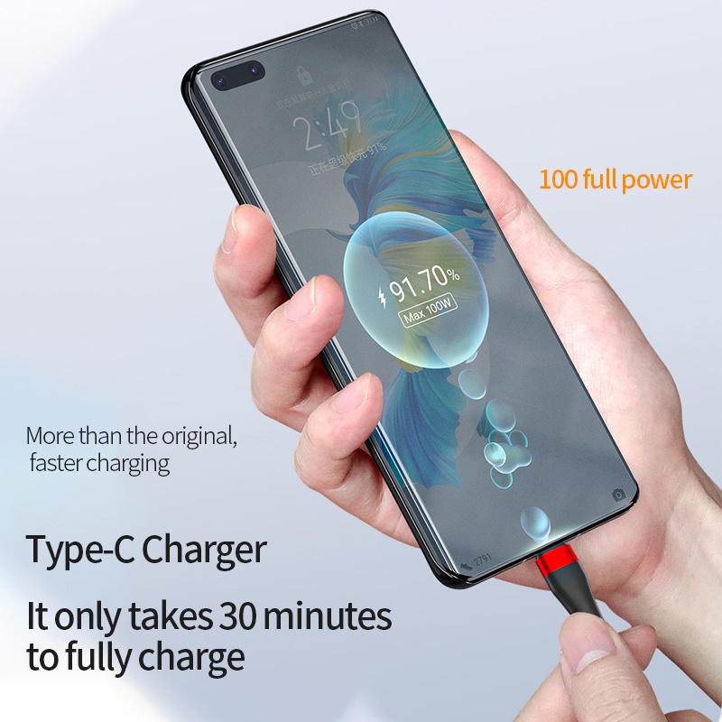 3in1 Kabel Data / Fast Charging 100W Luminous Untuk IPhone / Android