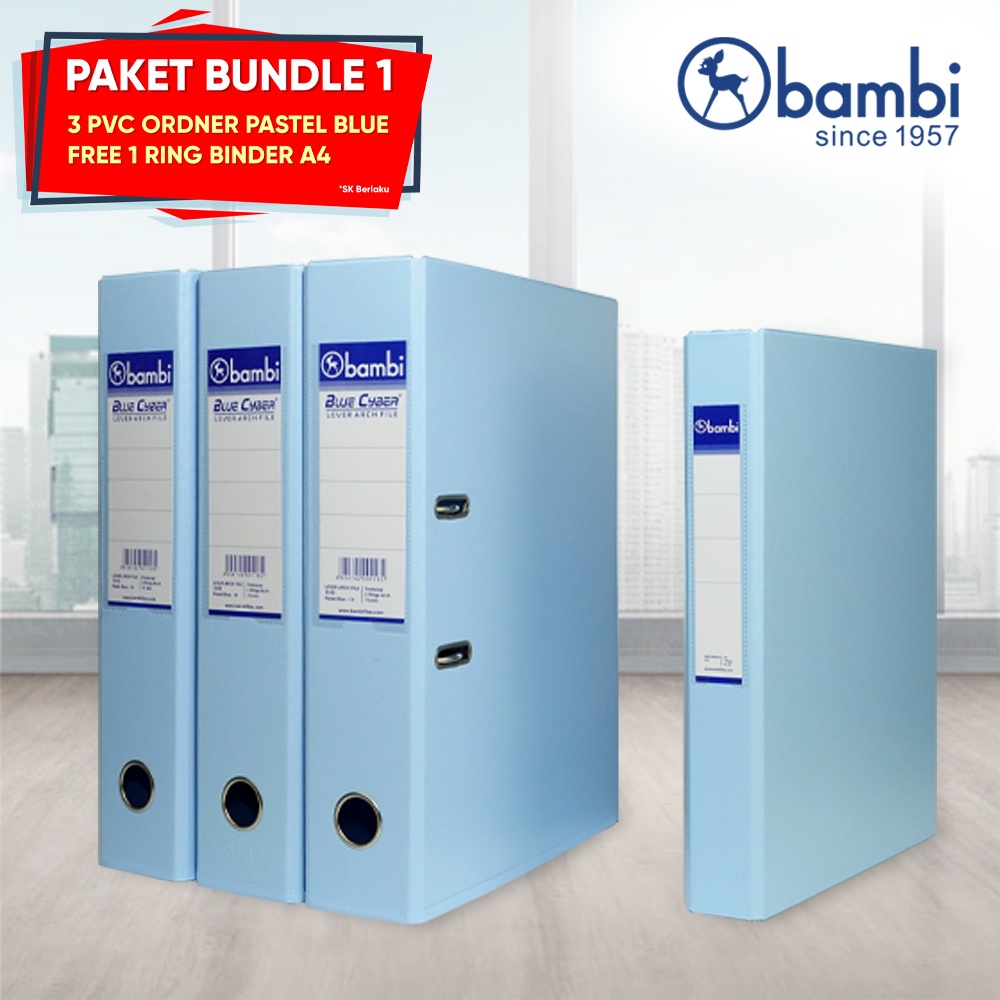 

Bundling Beli 3 Gratis 1 Ordner Folio JUMBO SIZE 75 mm Special Colour Blue / PVC Lever Arch File Folio kode 1010