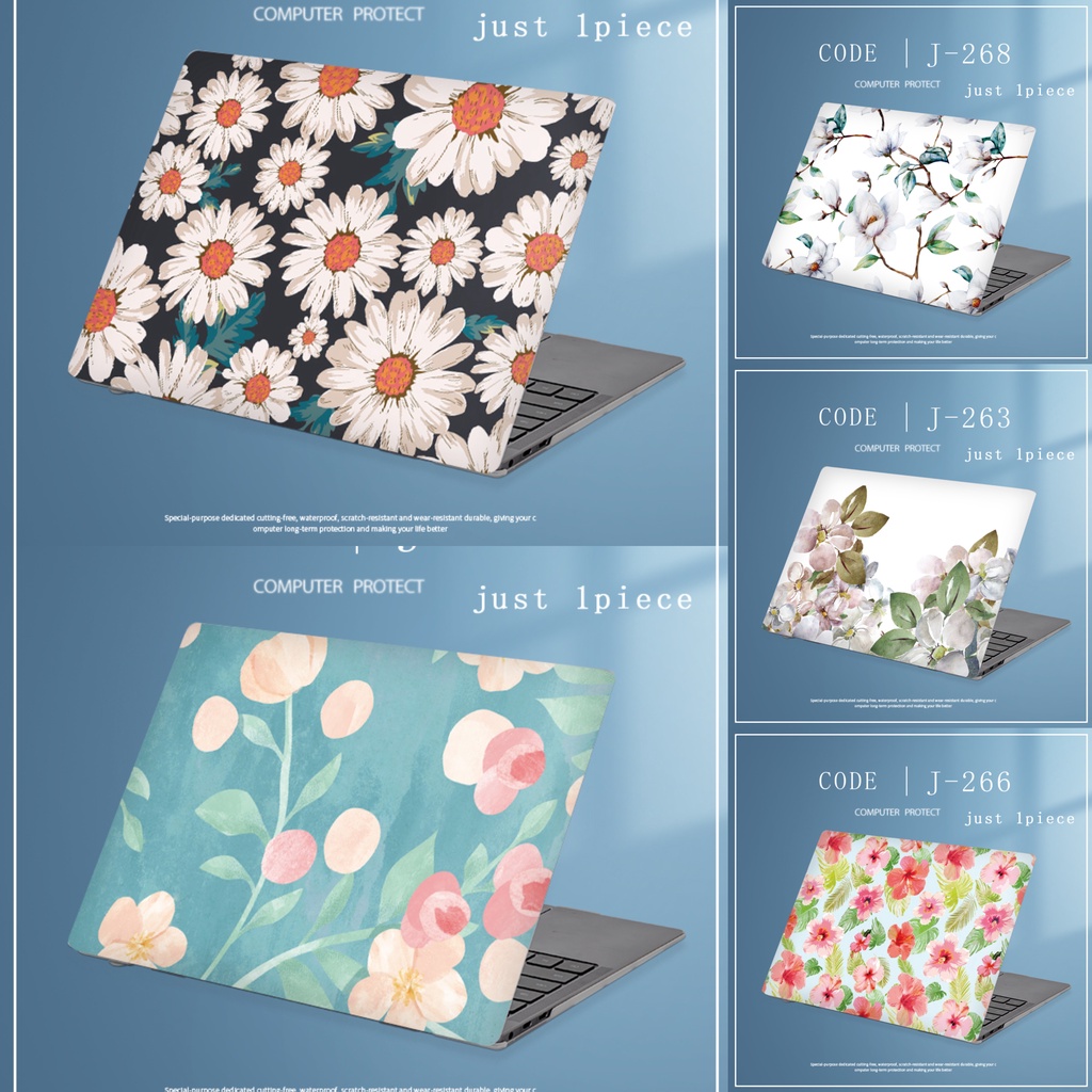 1pc Universal Custom Pola COD FLORAL Stiker Laptop Skin Universal Untuk 11.12.13.14.15 /17 Inch Matte Cover Bebas Cutting Perlindungan Penuh Untuk Asus Dell HP Acer