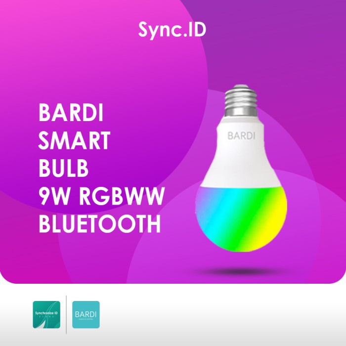 Bardi Smart Bulb Led Bluetooth 9W Rgbww - Original Bardi