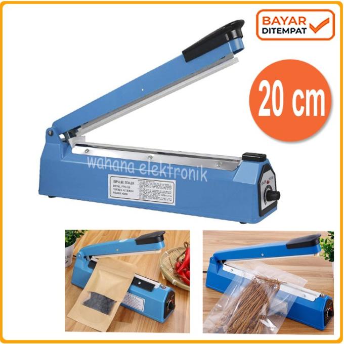 Impulse Sealer Plastik 20cm Mesin Press Plastik 20 cm