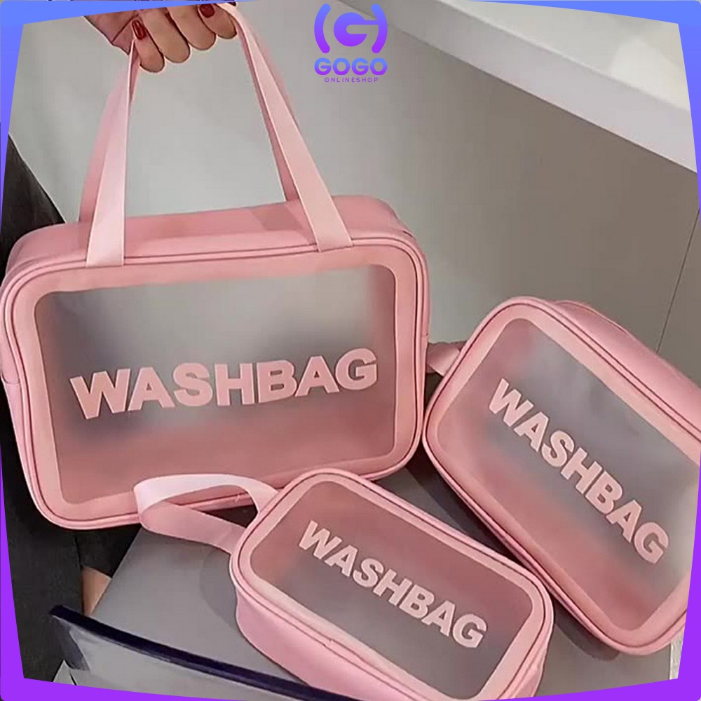 GOGO-T40 Tas WASHBAG Waterproof Pouch Travel Make Up Multifungsi / Tas Sabun Peralatan Mandi Traveling / Bag Organizer Tas Kosmetik Portable