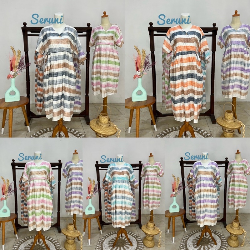 Daster Kimono Stripe LD 110 Adem