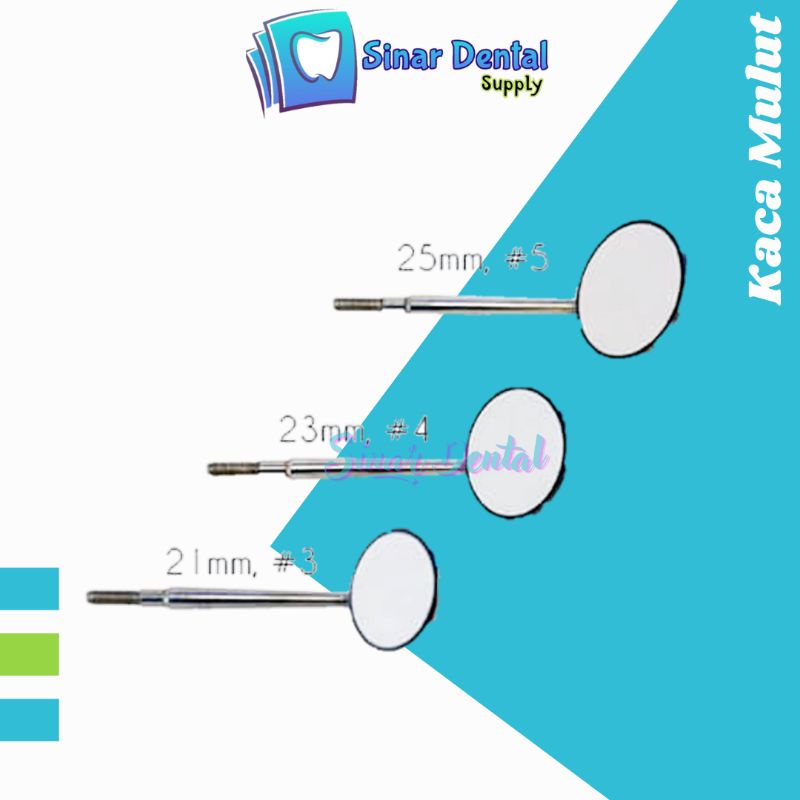 Dental kaca mulut / mouth mirror no 3 4 5/ cermin mulut no 3 4 5