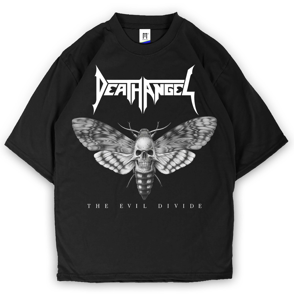 Kaos DEATH ANGEL - THE EVIL DIVIDE Tshirt baju BAND METAL Premium pria wanita