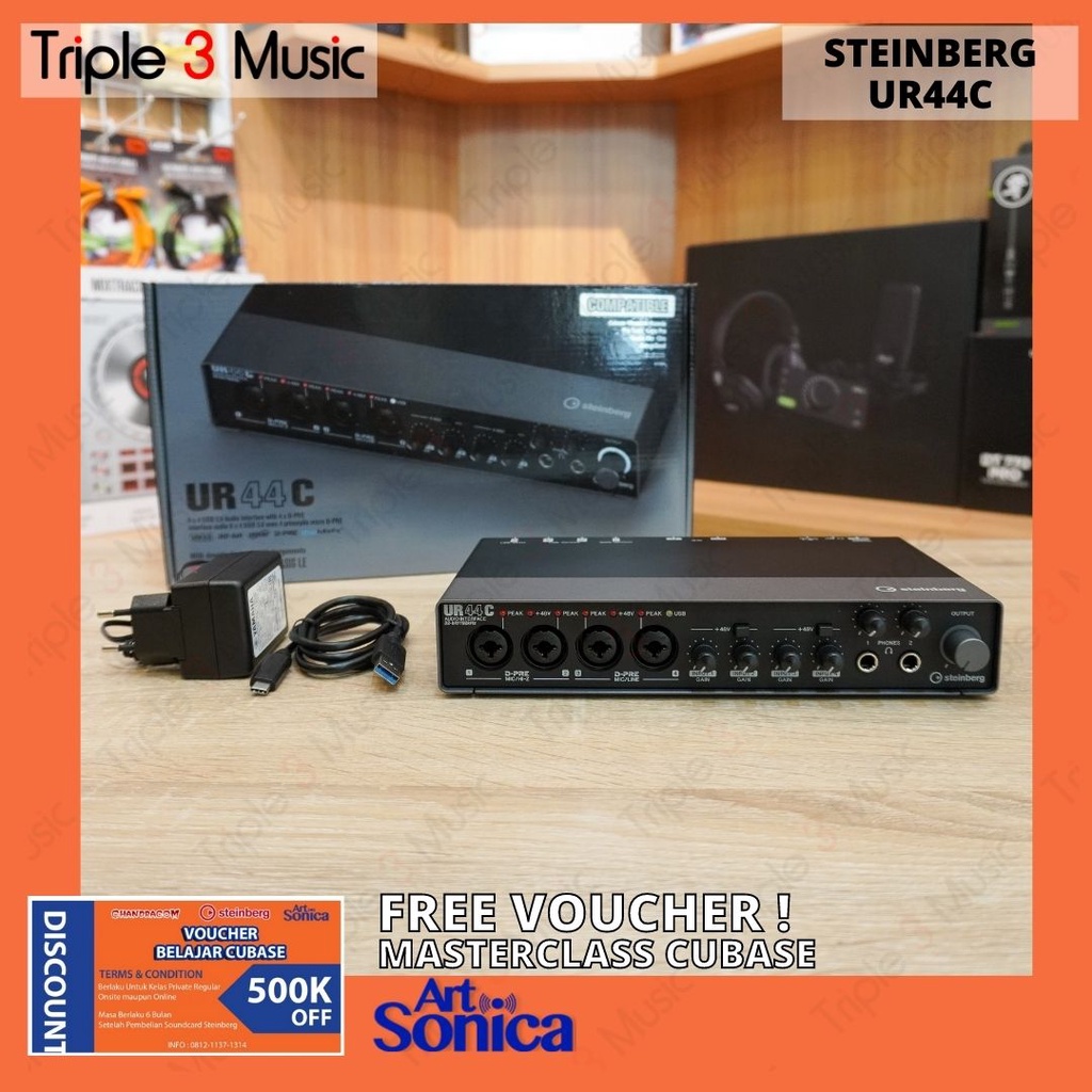 Steinberg UR44C usb 3 32-bit/192kHz Soundcard Recording Triple3music