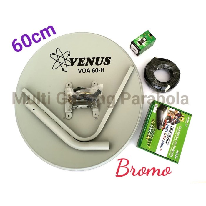 Paket Lengkap Dish 60 Measat Kvision C 2000 Bromo Free Mnc