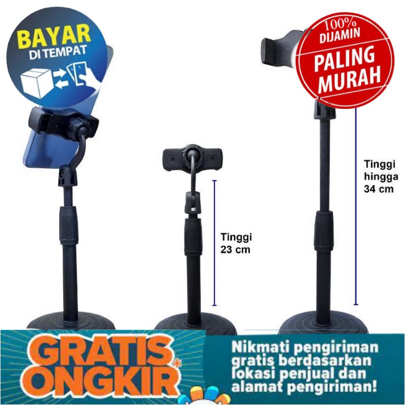 GRATIS ONGKIR HD-25 TRIPOD PHONE HOLDER - STAND HOLDER UNIVERSAL - DUDUKAN HP tripod hp tripod 3 in 