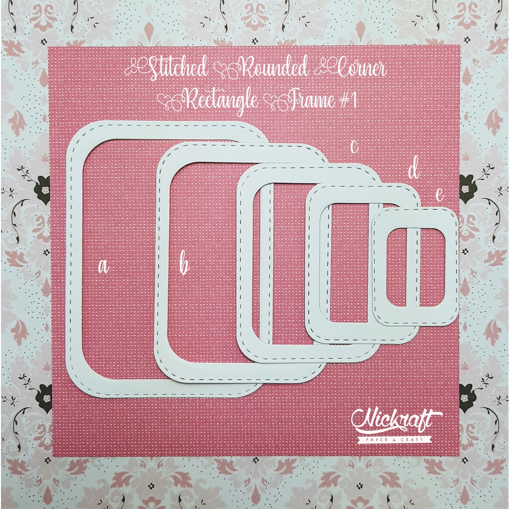 

STITCHED ROUNDED CORNER RECTANGLE FRAME #1 - Label Scrapbook Kotak