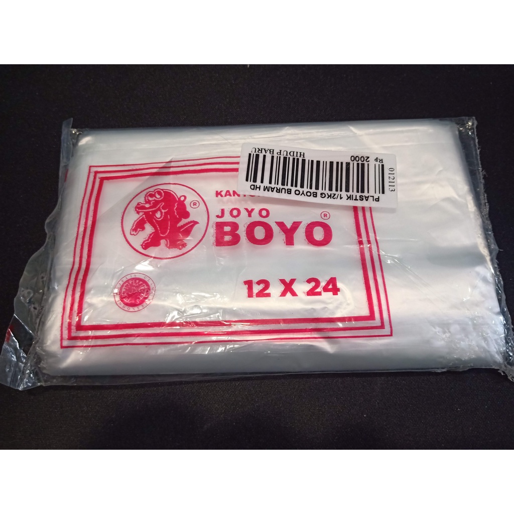 PLASTIK HD JOYO BOYO 12X24 1/2KG / KANTONG PLASTIK BOYO 12 X 24 1/2KG / PLASTIK JOYO BOYO HD 12X24 B