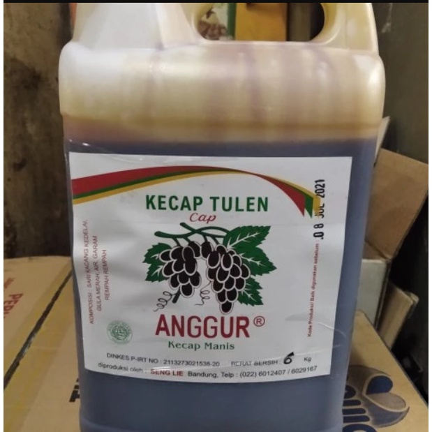 

KECAP ANGGUR JERIGEN 6 KG 5 LITER MANIS HITAM SENG LIE