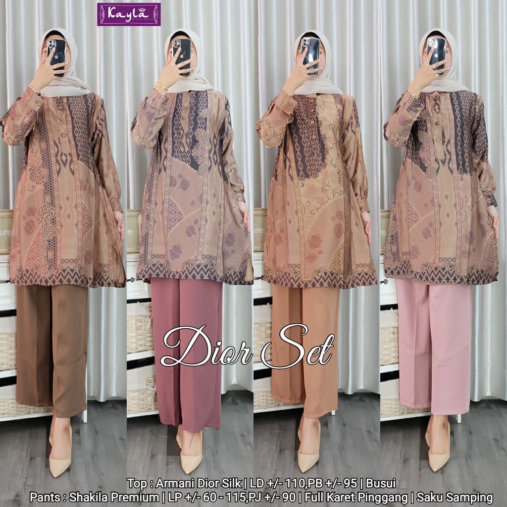 100% TERMURAH & ORI DIOR SET / SETELAN WANITA BY KAYLA