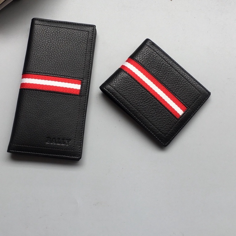 Bally men's leather wallet long/short wallet