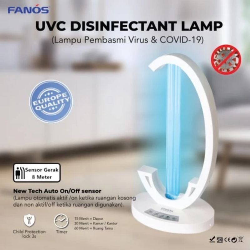 FANOS UVC LAMPU STERILISASI UVC 38W DISINFEKTAN