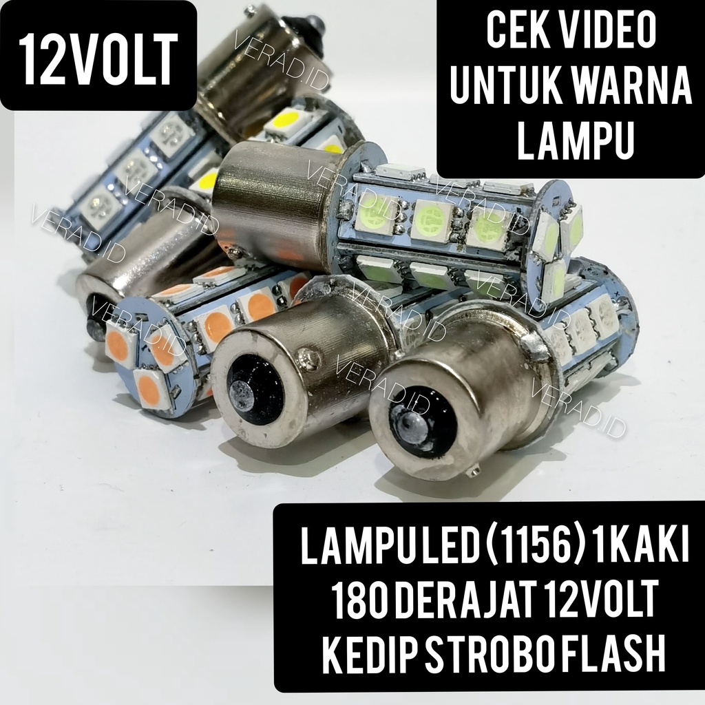 LAMPU SEIN MUNDUR BEMPER BAYONET 18 MATA 1 KAKI 1156 KEDIP FLASH 12 VOLT (HARGA PER BIJI) VARIASI TRUK TRONTON