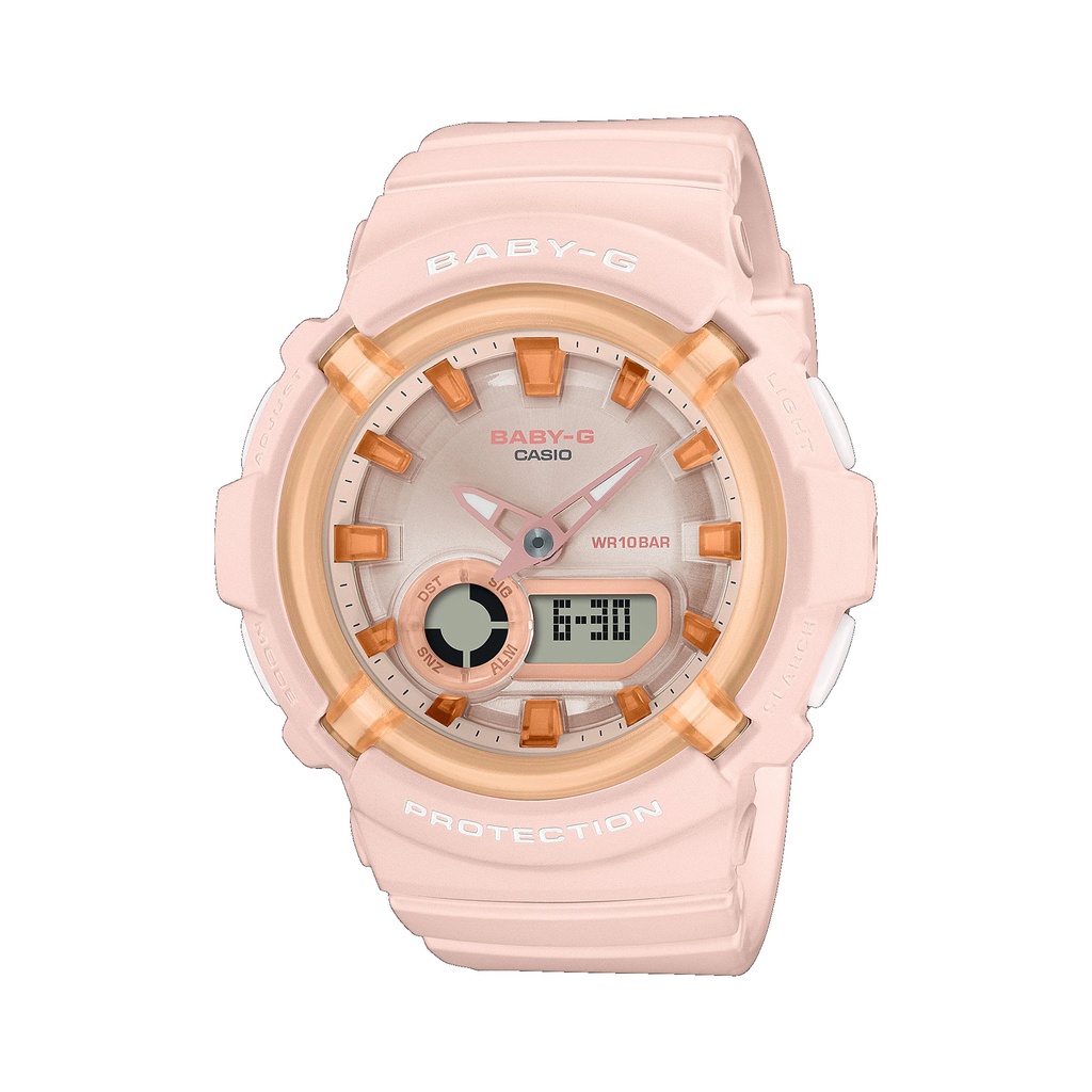 Casio Baby-G jam tangan wanita dalam format analog BGA-280SW-4ADR