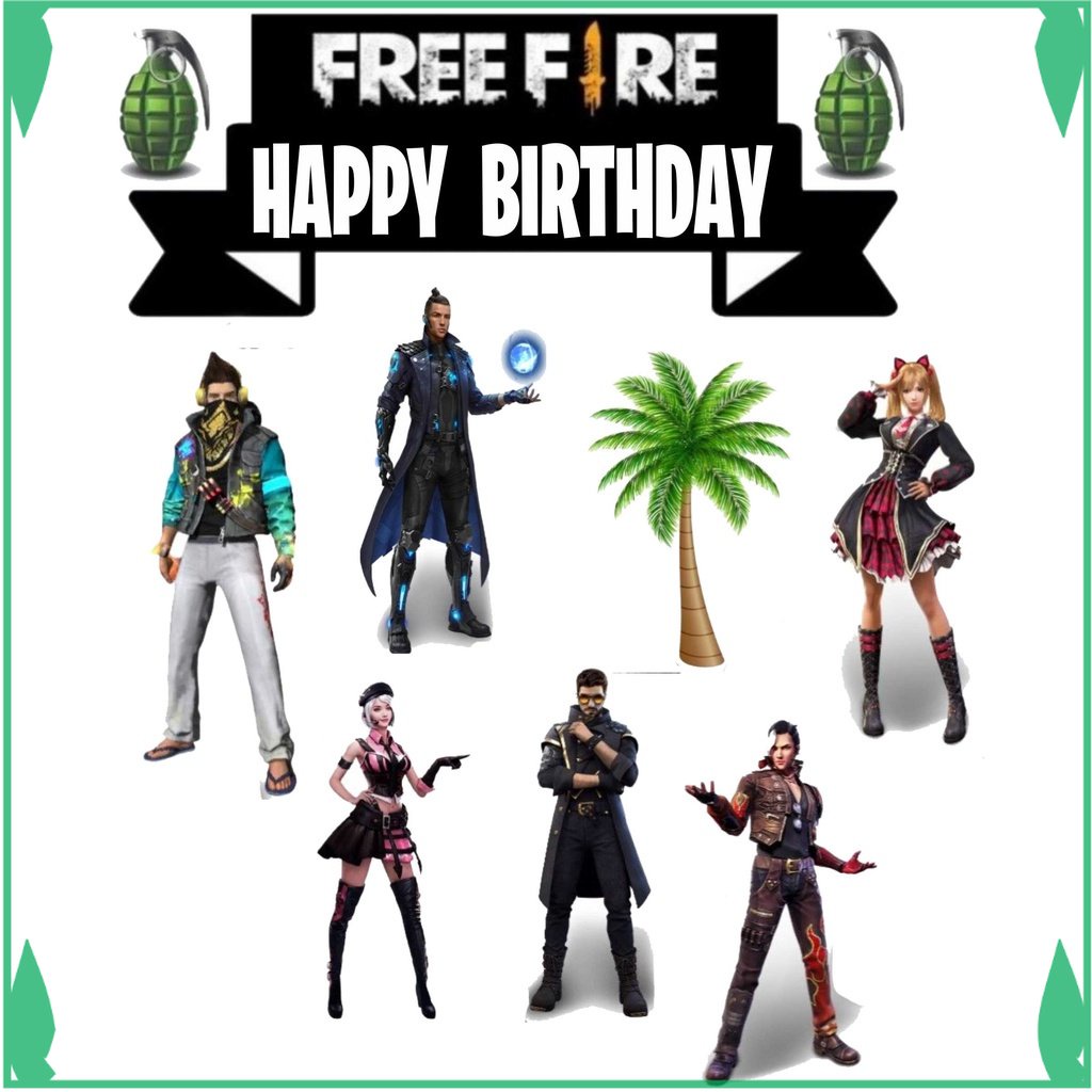 

TOPER KUE HIASAN KUE CUSTOM TOPPER CAKE ULANG TAHUN FREE FIRE FADHILSOUVENIR