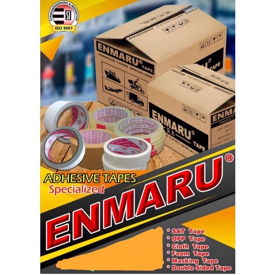 Selotip Isolasi ENMARU DOUBLE SIDED TAPE 470-HS 12mm x 12 yard