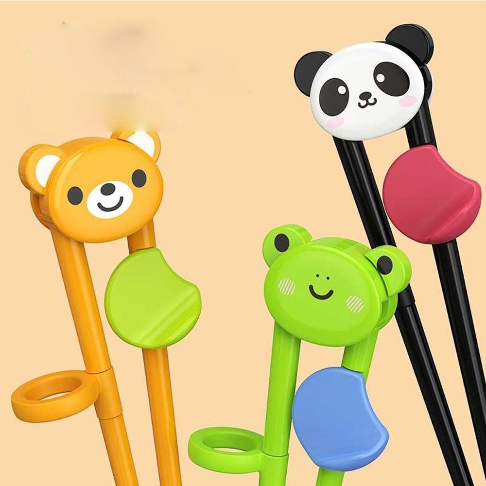 SKJK   Sumpit Anak Bermanfaat Praktis Kodok Silikon Beruang Panda Baby Practice Helper