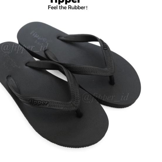 Sandal Fipper Basic Original for Man - Black - Hitam, Size 7