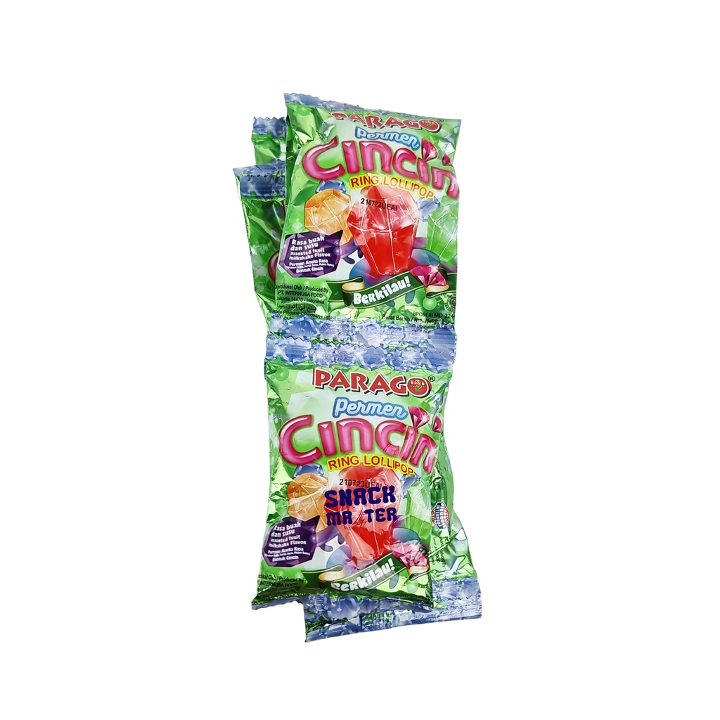 

Permen Parago Cincin Ring Lollipop Rasa Buah dan Susu - Netto 10 pcs x 8 gr