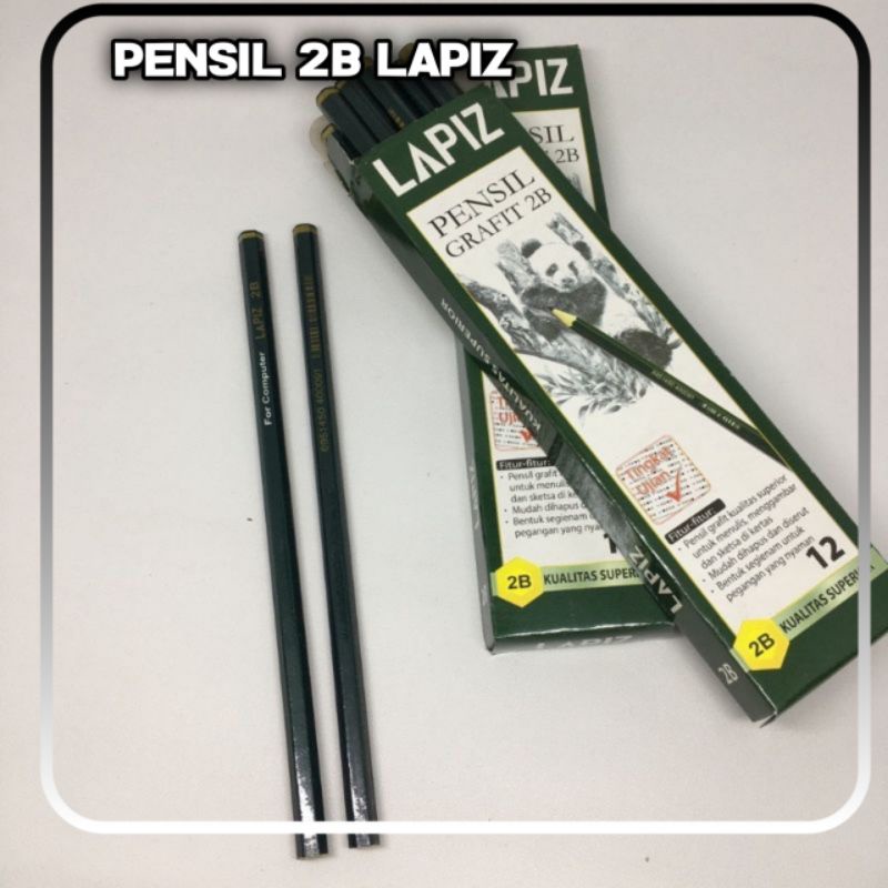 PENSIL 2B GRAFITE LAPIZ HIJAU TUA