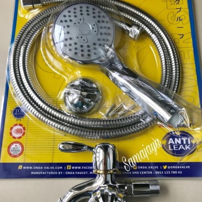 paket shower mandi set merk onda free kran cabang shower onda kran paling rame