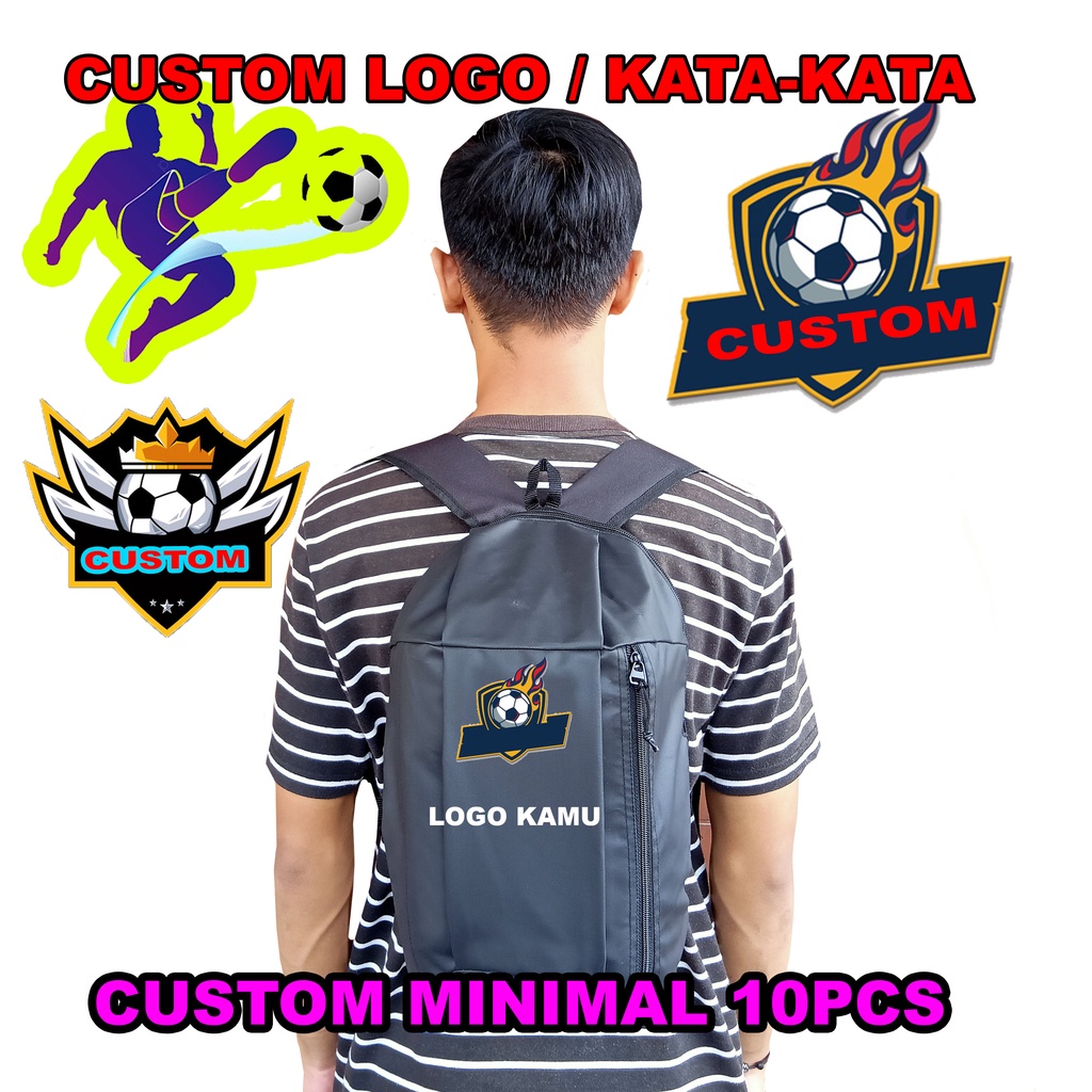 Custom Tas Ransel Pria Wanita Custom Tas ransel tas laptop tas sepatu bola sport olahraga futsal Konveksi tas jakarta bandung surabaya semarang bogor bekasi