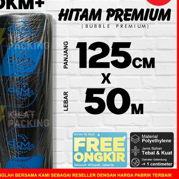 

Bubblewrap Hitam Bubble Murah Premium Quality (OJOL) 125CM x50 M