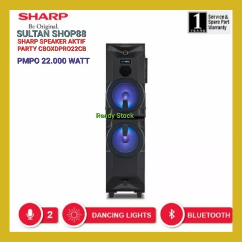 SHARP SPEAKER AKTIF CBOXDPRO22CB PARTY AUDIO Wireless Bluetooth