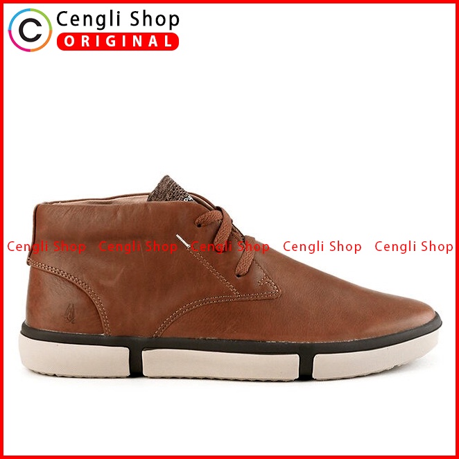 HM004 SEPATU BOOT HUSH PUPPIES PRIA ORIGINAL CASUAL KULIT BRANDED COKLAT BROWN