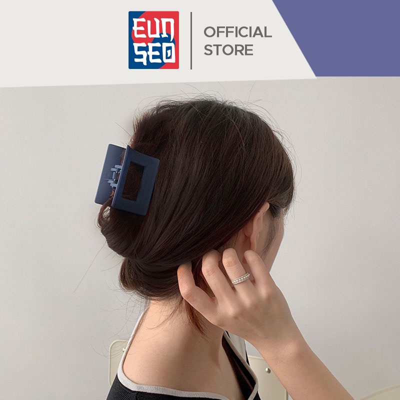 EUNSEO Jepit Rambut Kotak Bolong Warna Doff 5cm Jepitan Jedai Doff Square Matte Hair Claw Clips Fashion Korea