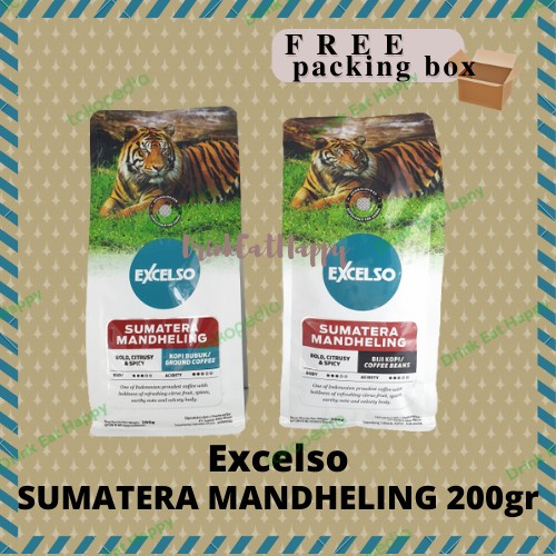 

EXCELSO SUMATERA MANDHELING 200GR KOPI BUBUK BIJI 200 GRAM