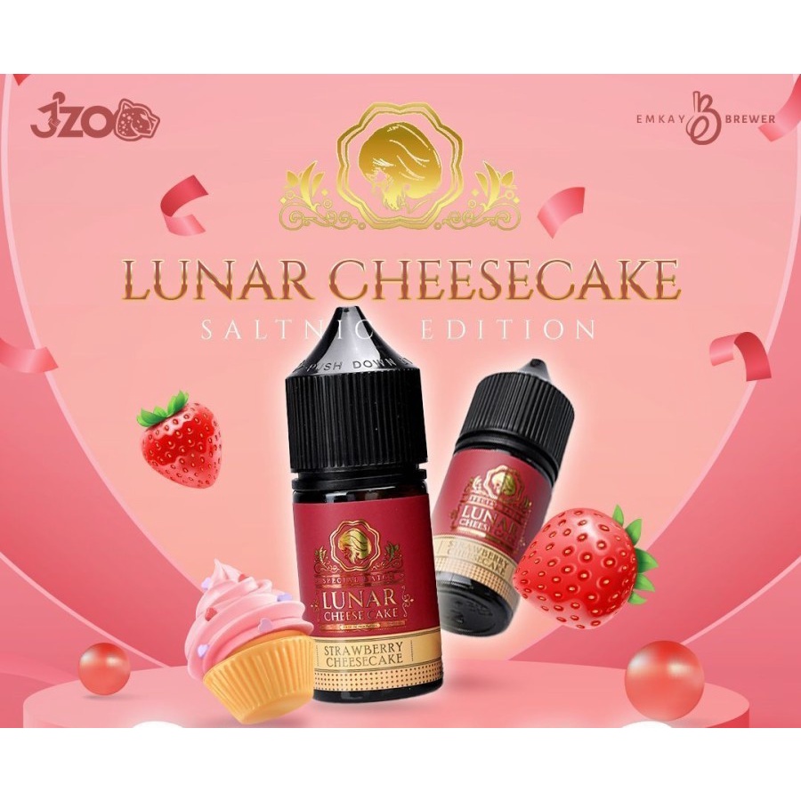 Hexohm Lunar Strawberry Cheesecake Salt Nic 30ML 30MG by Emkay x VZ